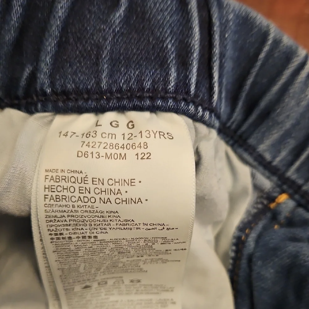 Levi's Girls Sz LG Classic Blue Skinny Bermuda Shorts - Picture 6 of 7